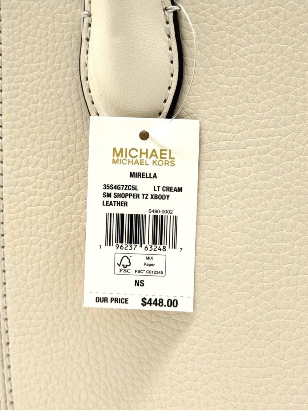 Michael Kors Mirella Small Shopper TZ Xbody Bag Light Cream - Picture 9 of 9